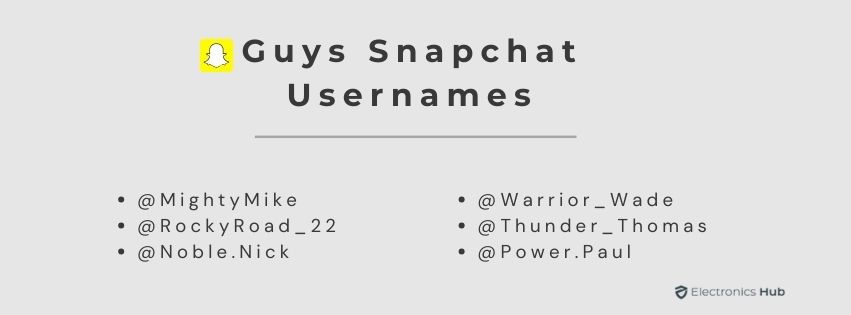 Guys Snapchat Usernames