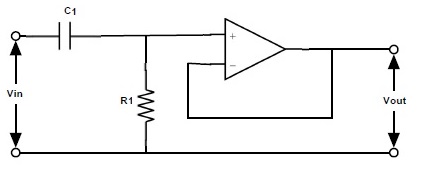 Fig: Active High Pass Filter Circuit