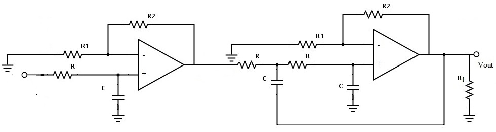 Fig: Third-order Butterworth Low Pass Filter