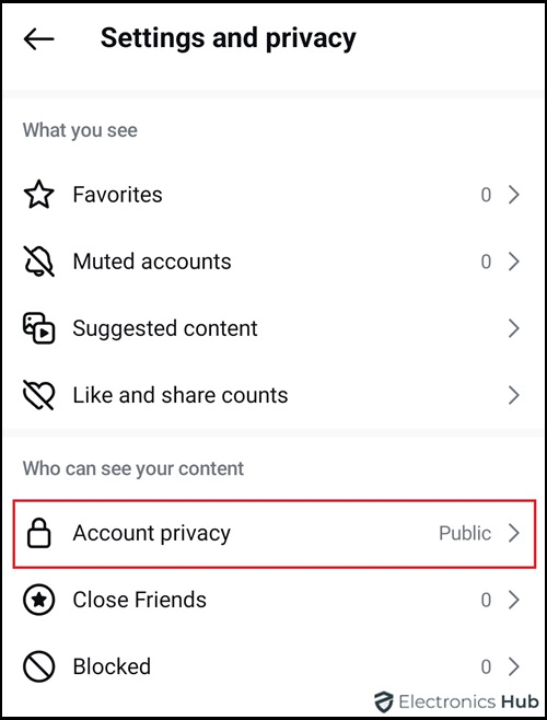 Account Privacy-you hide followers on instagram