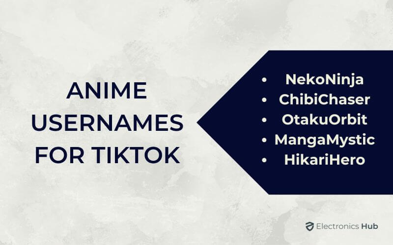 Anime Usernames For TikTok