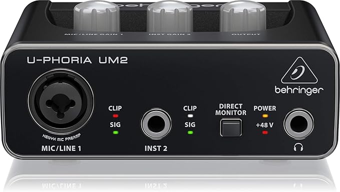 Audio Interface-Behringer U-Phoria UM2 USB 