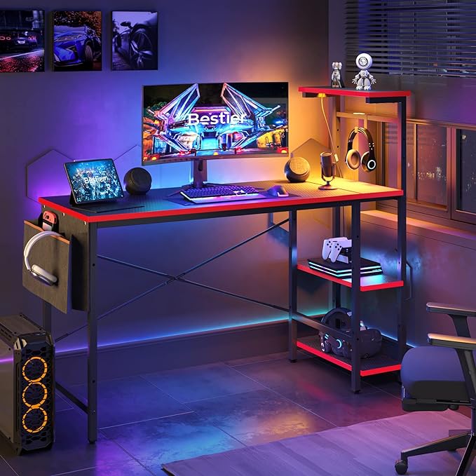 Bestier Gaming Desk, 51.3 Inch