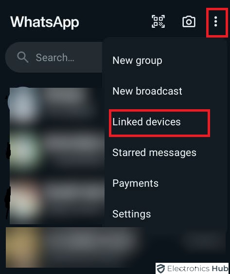 Click Linked Devices on Android WhatsApp