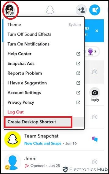 Create Short cut to use Snapchat on PC-Snapchat on desktop PC/computer/laptop