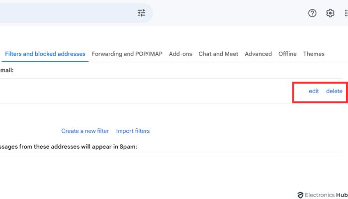 Edit and Delete - Gmail Filters