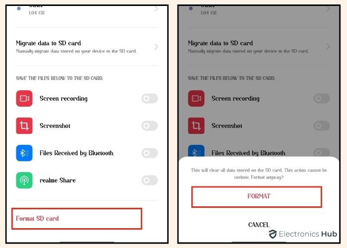 Format SD Card - format micro sd