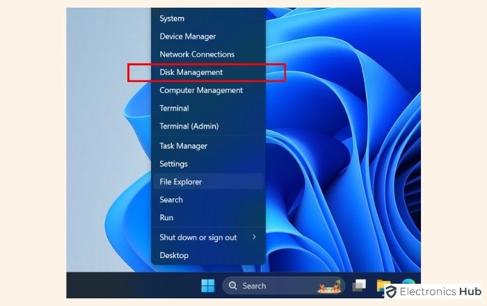 Format Through Disk Management - format sdxc