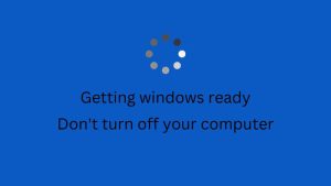 Getting Windows Ready Stuck