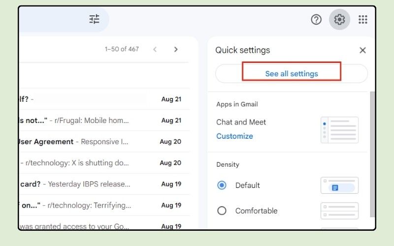 Go to See All Settings -organize labels in gmail