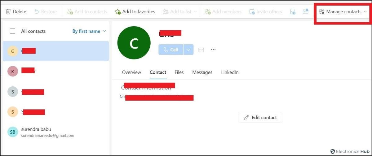 manage contacts web-how to export an email from outlook