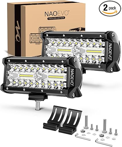 NAOEVO 240W 7 Inch LED Light Bar