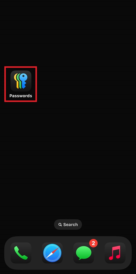 Passwords app - iOS