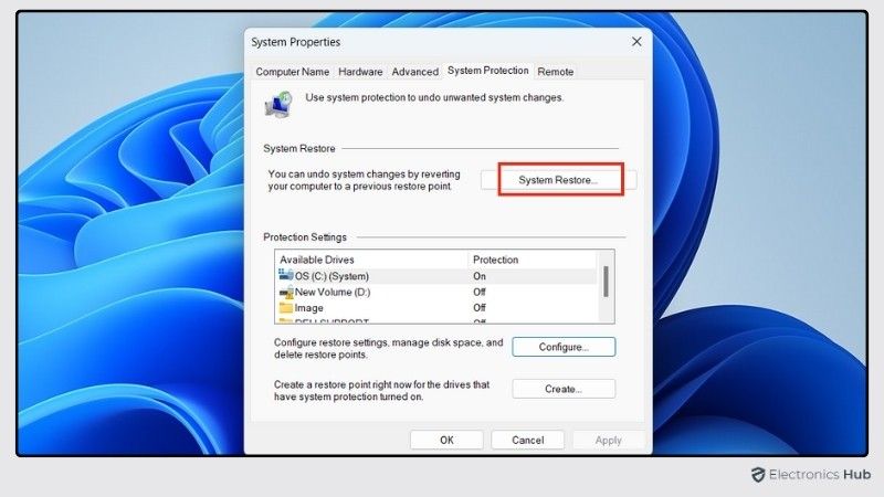 Perform System Restore-what to do when laptop freezes