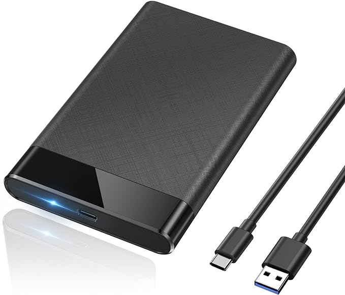 POSUGEAR 2.5'' External Hard Drive Enclosure (USB C 3.1 Gen 2 to SATA III)