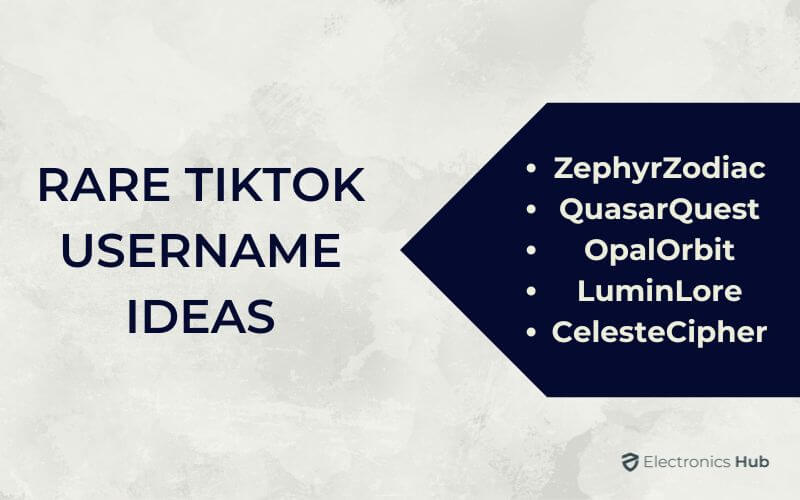 Rare TikTok Username Ideas