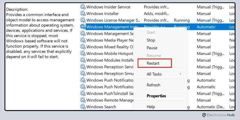 Restart The WMI Provider Host-wmi provider host high cpu usage fix