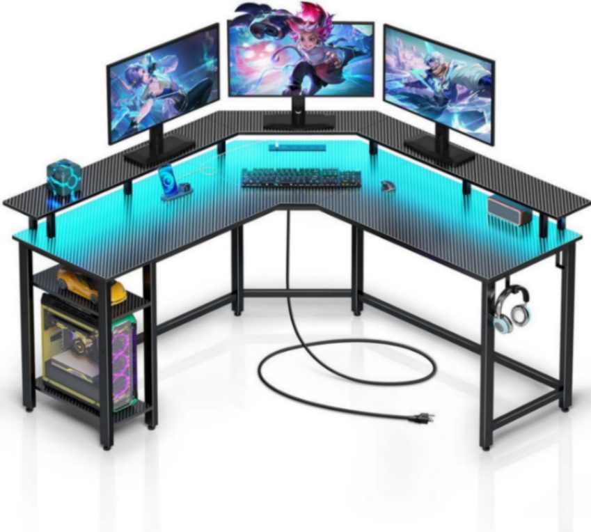 Rolanstar L Shaped Gaming Desk, 55.1