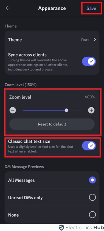 save mobile-discord change font