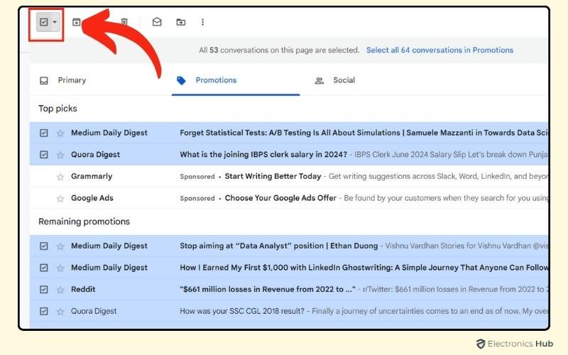 Select All Promotional Emails-remove promotions from gmail