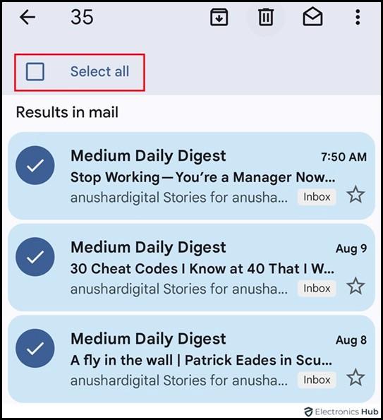 Select Unread Emails-gmail delete all unread