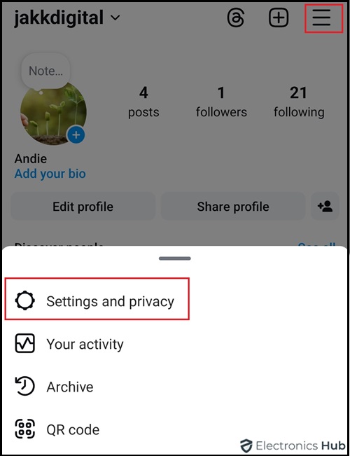 Settings and privacy-hide follower on instagram