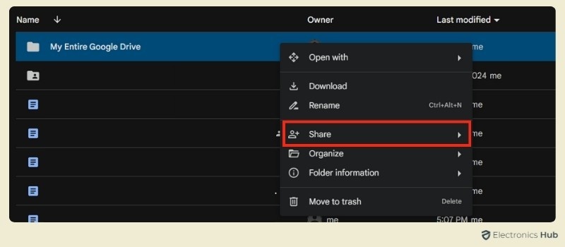 Share New Folder-how to share the google drive