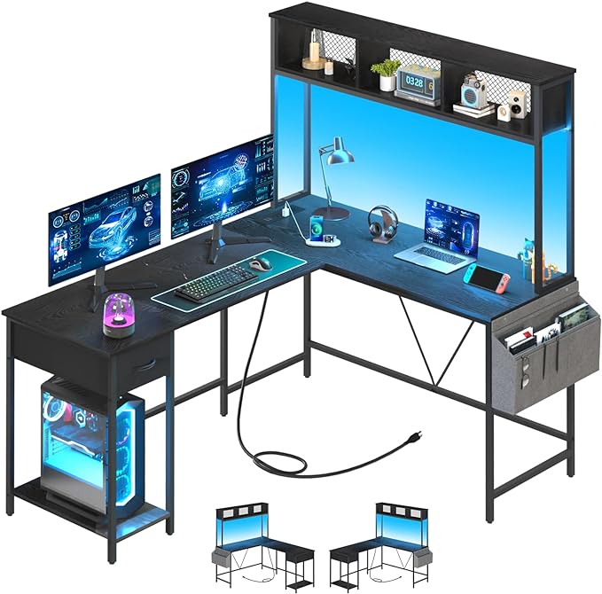 Yoobure L Shaped Desk Gaming Desk