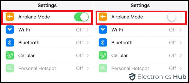 airplane mode on and off-turn wifi calling off