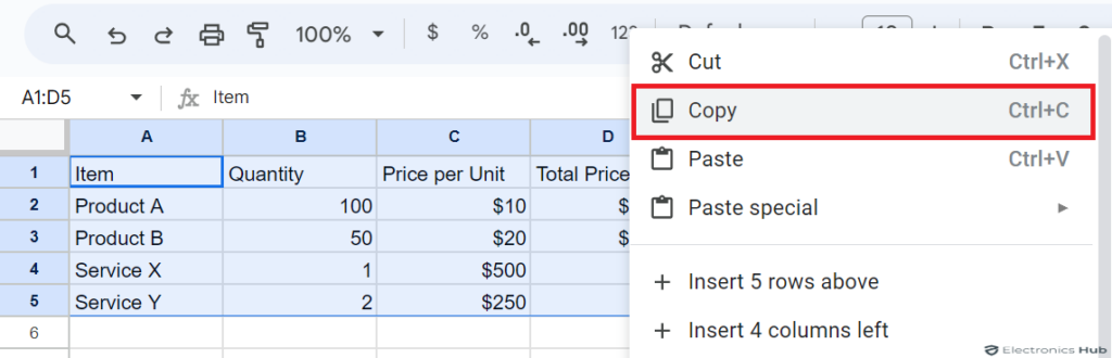 create table gmail