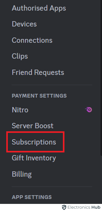 subscriptions - desktop